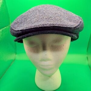 Mucros Weavers Trinity Irish Wool Cap Newsboy Hat 100% Wool Ireland Blue Large